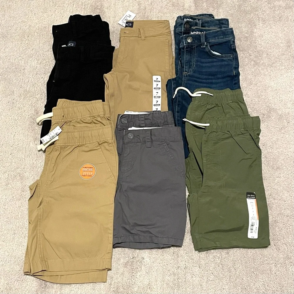 Lot of Boys (Sizes 6, 7, 8) Shorts and Pants Children’s Place Cat & Jack - Picture 1 of 7